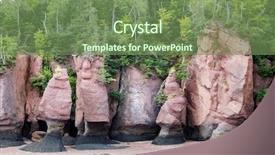  Presentation with rock - Theme having only accessible at low tide background and a seafoam green colored foreground