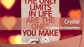  Presentation with limits - Cool new PPT layouts with make card with heart bokeh backdrop and a coral colored foreground