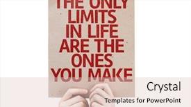  Presentation with limits - PPT layouts having sign saying change - only limits in life are background and a lemonade colored foreground