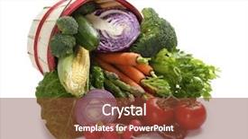  Presentation with vegetables - Theme having only onion - basket of fresh vegetables background and a  colored foreground