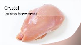  Presentation with lean - Audience pleasing presentation design consisting of only onion - lean chicken breasts with invisible backdrop and a pink colored foreground