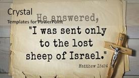  Presentation with bible verses - Slide set consisting of only to the lost sheep background and a mint green colored foreground
