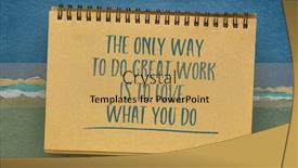  Presentation with quote - Presentation theme featuring only-way-to-do-great background and a yellow colored foreground