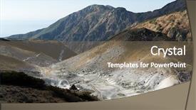  Presentation with onsen - PPT theme enhanced with onsen in tateyama background and a gray colored foreground