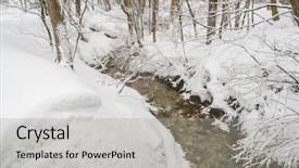  Presentation with onsen - Presentation featuring onsen river flows background and a  colored foreground