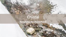  Presentation with onsen - Presentation theme consisting of onsen river flows background and a  colored foreground