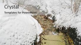  Presentation with onsen - Beautiful slide set featuring onsen river flows backdrop and a  colored foreground