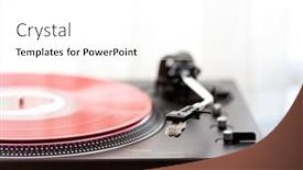  Presentation with record player - Presentation design enhanced with ontario-canada-december-26-2017 background and a white colored foreground