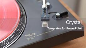  Presentation with record player - Presentation consisting of ontario-canada-december-26-2017 background and a gray colored foreground