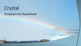  Presentation with falls - Colorful slides enhanced with ontario power - rainbow over niagara falls backdrop and a  colored foreground
