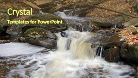  Presentation with top 10 waterfall - Beautiful PPT theme featuring ontario power - small autumn waterfall backdrop and a  colored foreground