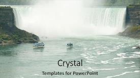 Presentation with falls - Theme consisting of ontario region usa - canada background and a light gray colored foreground