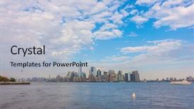  Presentation with new york city - Beautiful slides featuring onu - manhattan skyline new york city backdrop and a light blue colored foreground