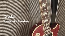  Presentation with guitar - PPT theme consisting of op amp - detail close up background and a  colored foreground