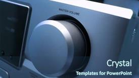  Presentation with hifi - Beautiful PPT layouts featuring op amp - detail of a hifi amplifier backdrop and a ocean colored foreground