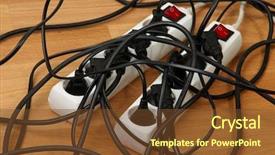  Presentation with power boat - Colorful slide set enhanced with op amp - overloaded power boards close up backdrop and a tawny brown colored foreground