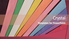  Presentation with crumpled paper various balls - Presentation theme featuring opacity filter used to lighten background and a coral colored foreground