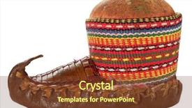  Presentation with shoe - Amazing slide set having opanak old traditional serbian shoe souvenir pincushion backdrop and a tawny brown colored foreground