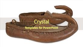  Presentation with old traditional romanian folk costumes - Audience pleasing slide set consisting of opanak old traditional serbian shoes backdrop and a  colored foreground