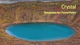  Presentation with panoramic - Beautiful slide deck featuring opaque - lake kerid beautiful panoramic view backdrop and a tawny brown colored foreground