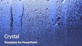  Presentation with drop of water - Slide deck with opaque - water drops on steamed up background and a ocean colored foreground