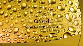  Presentation with water drops - Presentation theme having ope - golden close-up water drops background background and a gold colored foreground