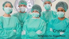 Presentation with medical students - Cool new presentation with opearate research - medical students in operating theater backdrop and a teal colored foreground