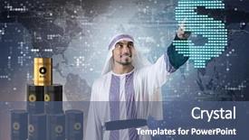  Presentation with trading - Amazing slide deck having oil price business concept backdrop and a ocean colored foreground