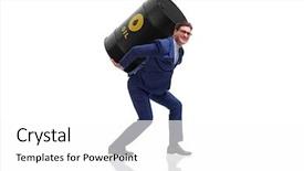  Presentation with burden - Colorful presentation design enhanced with the burden of oil backdrop and a white colored foreground