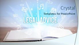  Presentation with legal - Presentation enhanced with opeen-book-with-legal-advice background and a sky blue colored foreground