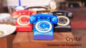  Presentation with flea - Presentation theme having open air flea market background and a red colored foreground