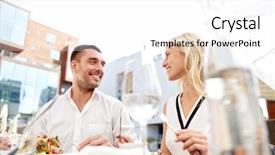  Presentation with happy holidays - Audience pleasing PPT layouts consisting of open air restaurants - love date people holidays backdrop and a white colored foreground