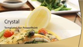  Presentation with seafood - Cool new presentation theme with open air restaurants - restaurant food with fresh seafood backdrop and a  colored foreground