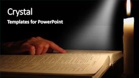  Presentation with open bible - Audience pleasing presentation theme consisting of open bible backdrop and a black colored foreground