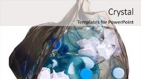  Presentation with piano black white - Amazing slide deck having open black garbage bag backdrop and a light gray colored foreground