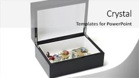  Presentation with jewelry - Amazing slide deck having open black jewelry box backdrop and a light gray colored foreground