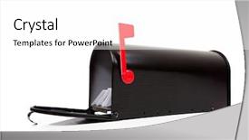  Presentation with art black and white marble - Amazing PPT layouts having open black mailbox wtih letters backdrop and a white colored foreground