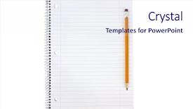  Presentation with notebook - Slides consisting of open blank notebook background and a sky blue colored foreground