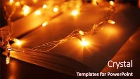  Presentation with open book magic lights - Colorful slides enhanced with open book and beautiful garland backdrop and a  colored foreground