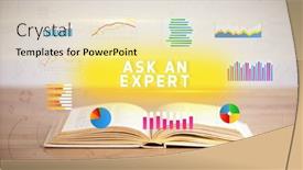  Presentation with business book - Cool new PPT theme with open-book-business-concept-concept backdrop and a soft green colored foreground