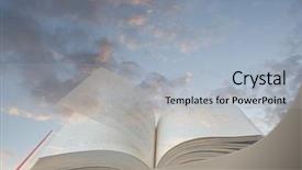  Presentation with blank bible - Cool new PPT theme with open book in sky backdrop and a light gray colored foreground