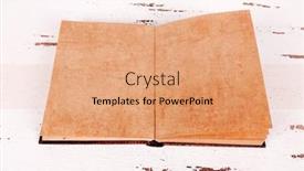  Presentation with vintage book - Amazing presentation theme having open-book-notebook-vintage backdrop and a coral colored foreground