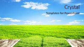  Presentation with open book - Audience pleasing presentation theme consisting of open book of nature backdrop and a light blue colored foreground