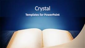  Presentation with blank bible - Audience pleasing slide deck consisting of open book on a blue backdrop and a navy blue colored foreground