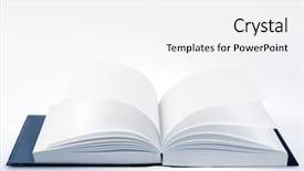  Presentation with blank bible - Amazing presentation theme having open book on plain background backdrop and a white colored foreground