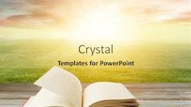  Presentation with open book - Slide deck with open-book-on-table background and a blonde colored foreground