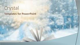  Presentation with woodland - PPT theme featuring open-book-on-the-table background and a cream colored foreground