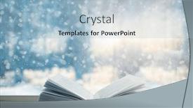  Presentation with woodland - Theme having open-book-on-the-table background and a light blue colored foreground