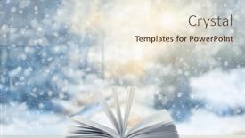  Presentation with woodland - Slide set having open-book-on-the-table background and a cream colored foreground