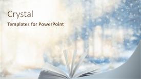  Presentation with woodland - PPT theme with open-book-on-the-table background and a cream colored foreground